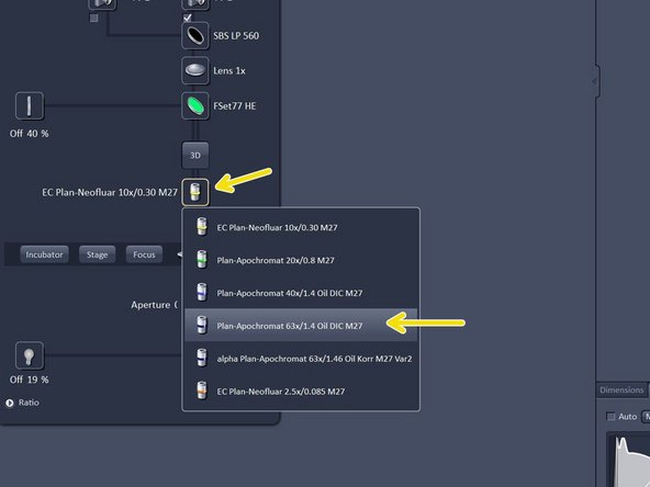 Change to the desired objective via the drop down menu.