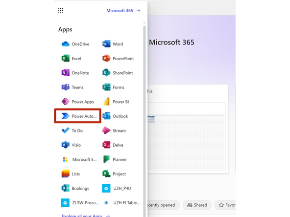 open Microsoft 365 in your web browser