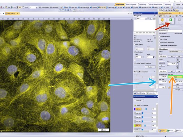 If you want to use the recommended Z-step size click &quot;Apply&quot;.