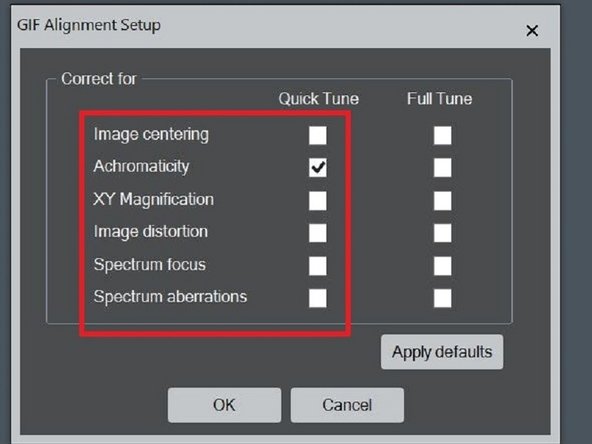 When it is done, reopen the GIF alignment Setup, and select the "Achromaticity", click OK.