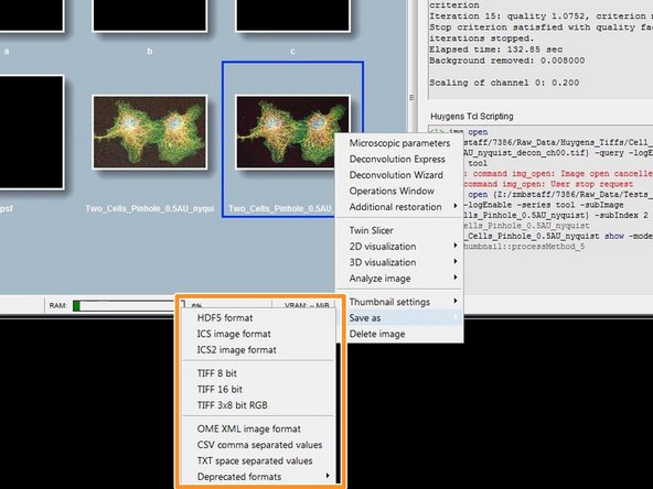 Save your results by right clicking on the results thumbnail and &quot;Save as/...&quot;.