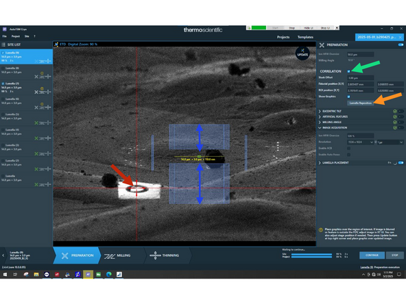 Enable correlation in Preparation step.