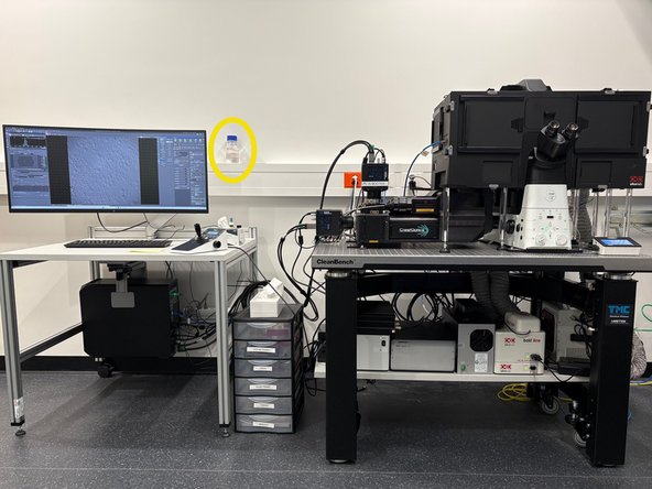 If not, find a bottle on the wall and fill the water dispenser.