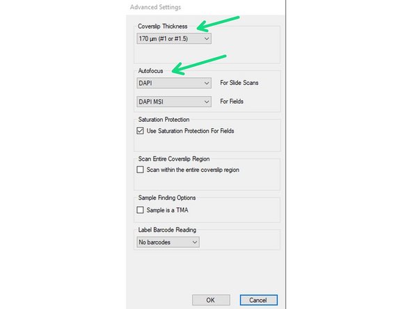 Finally click on the &quot;Save&quot; button and select the study folder with your core name as the target destination.
