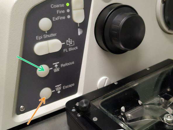 After focusing you might want to switch to a higher magnification.