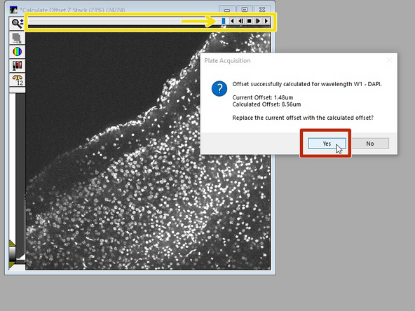 Use Slider to adjust and select best focus