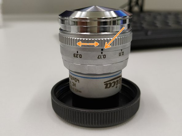 20x IMM (multi-immersion - Oil, Glycerin or Water) needs to be set to the corresponding immersion media (&quot;OIL&quot;, &quot;GLYC&quot; or &quot;0.17-W&quot; (with cover glass) or &quot;W-0&quot; (without cover glass)).