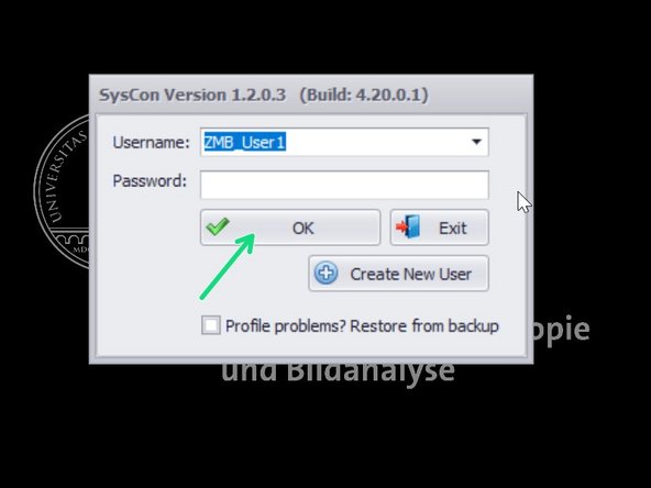 Log in using your profile.