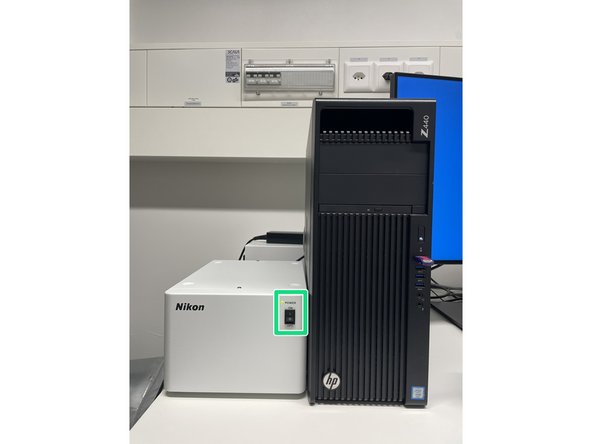 Turn off the computer in the Windows START menu