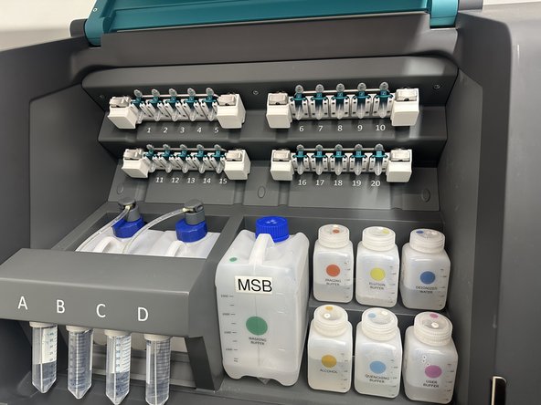 Once Reservoir cleaning is completed, cleaned small and large reservoirs are filled with DIW (MilliQ) no user action is needed.