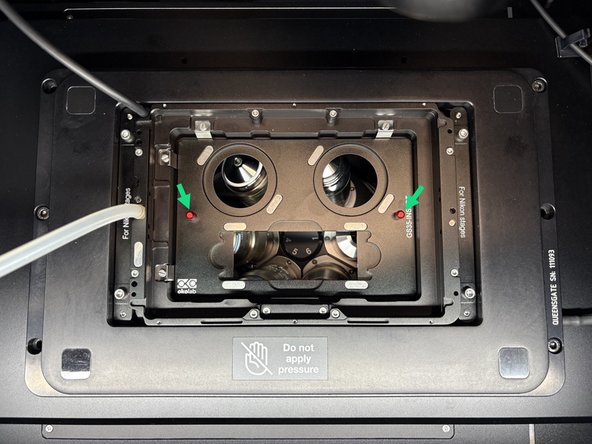 Make sure that the objective is in the lowest position. If you are not sure, press the escape button and reset the focus position by pressing it again and holding that for another 2-3 sec.