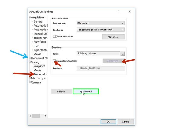 When acquiring multipositions you can custom define the naming of your files/ experiments.