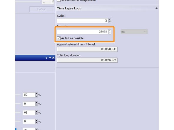 Here you can define the time interval