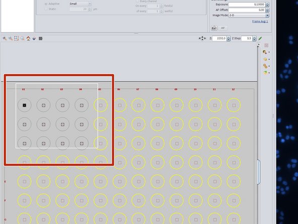 In the plate view you can select/unselect wells for acquisition.