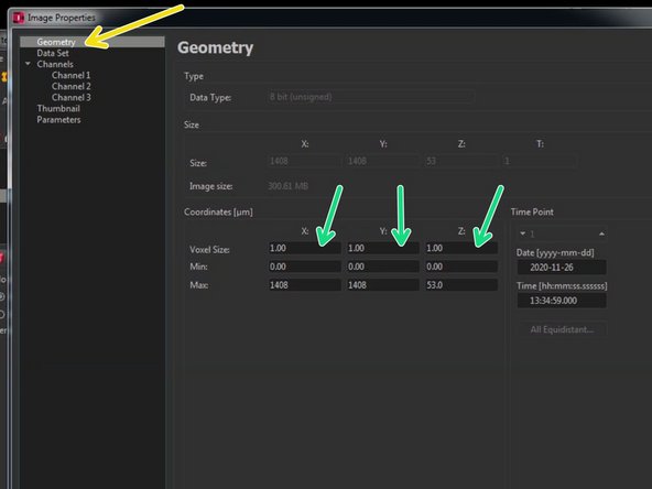 Go to &quot;Edit/Image Properties&quot;.