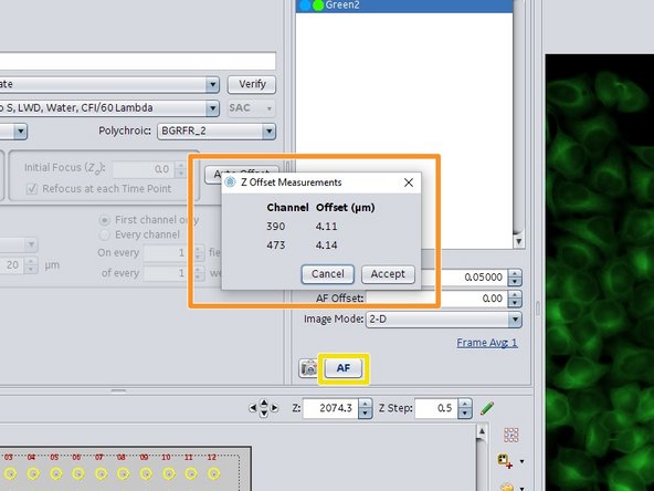Run a &quot;Auto Offset&quot; to measure the new offsets of this objective.