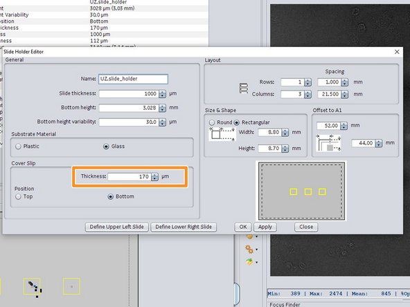 Using high quality cover slips (170 micrometers) together with setting  the proper "Thickness" value in the "Plate Editor" is crucial for optimal auto-focus performance.