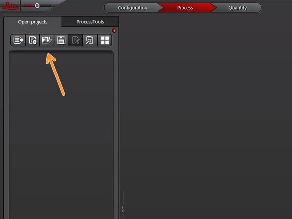 Start LAS X software.