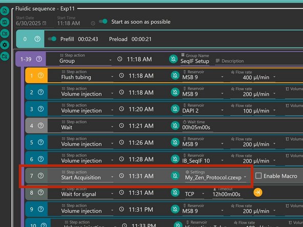 Open the Aria Software and load a sequence using this guide.