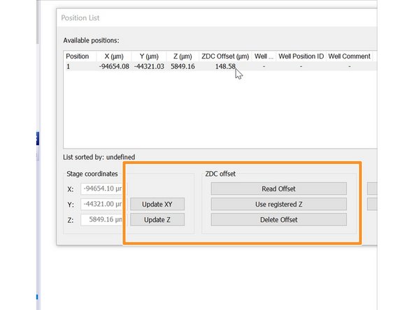 Click OK once you are satisfied with your focus.