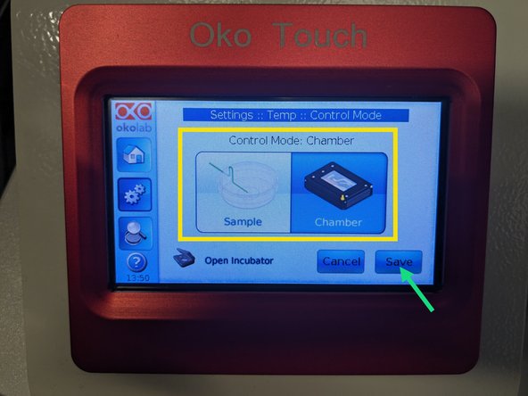 Within &quot;Settings&quot; --&gt; &quot;Temperature&quot; select &quot;Control Mode&quot;.