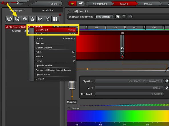 Before starting your experiment, close the old project and create a new one with the updated auto-save settings.