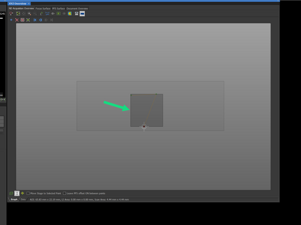 Rightclick on the XYZ overview area and select 'Set to XY Point bounding rectangle'