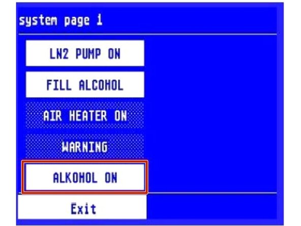 Alcohol injections should be avoided in case of freezing sapphire disks as a release from the middle plate is not possible anymore in liquid nitrogen (residual alcohol freezes the sandwich tightly in the middle plate).