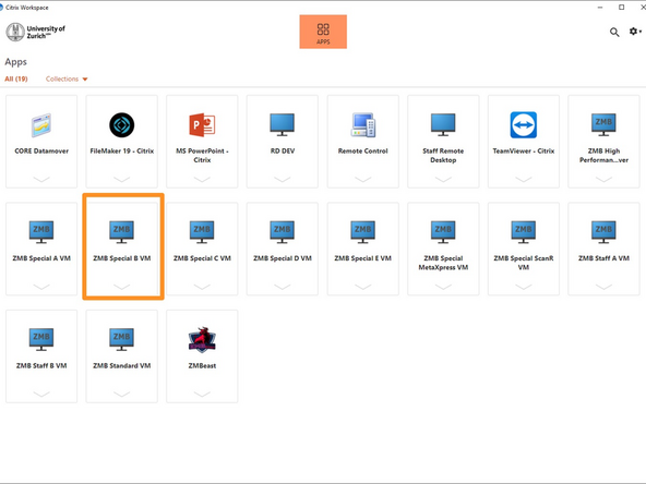 Open the Special B VM.