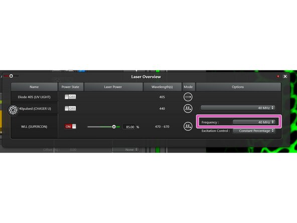 Set the &quot;Frequency&quot; to 80 MHz.