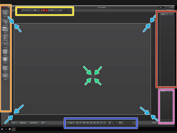 Microscope setting tabs.