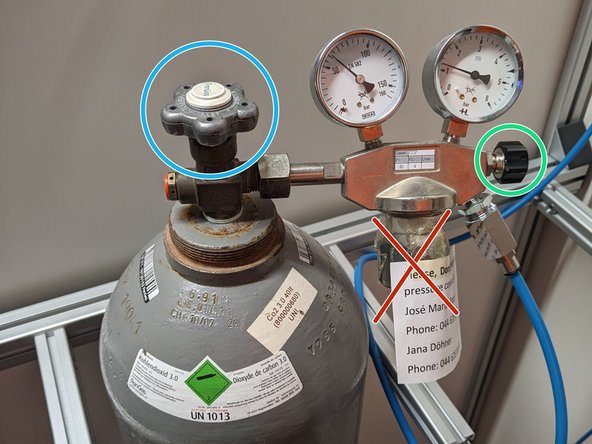 Open the corresponding wall mounted distribution valve (&quot;Spinning Disc&quot;).