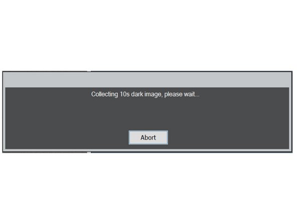 Adjust the Beam intensity to the selected dose rate (1520 average counts). The measured dose rate is shown on the image, in red. When you are done, select done.