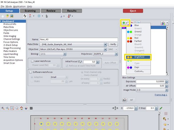 Add a  "Brightfield" channel.
