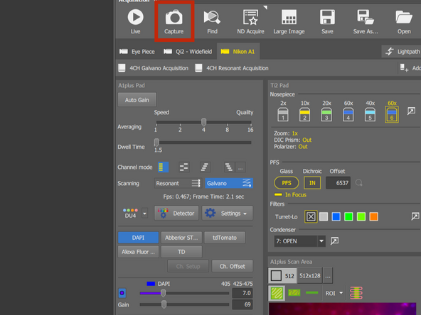 Optimize the laser pw and scanning parameters as usual.