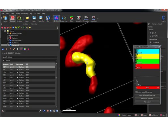 You can also select and highlight individual components and show their corresponding statistics.