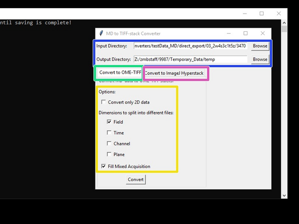 Choose Input- and Output-Directories