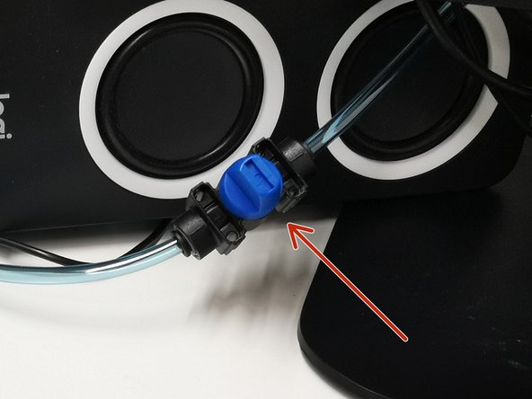 Close valve for CO2 supply (current image is in CLOSE position)