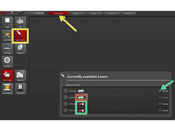 Go to &quot;Configuration&quot; and choose &quot;Laser Config&quot;.