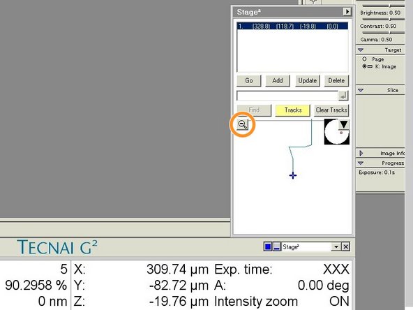 Activate &quot;Tracks&quot; to visualize where on your sample you already have been.