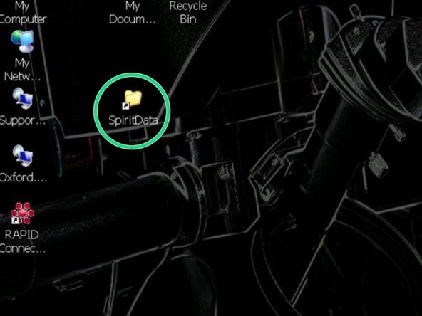 For security reasons, the FEI Tecnai Spirit is not directly connected to the network, therefore you need to first save your images to the &quot;SpiritData&quot; folder. This drive is shared with the Support PC and you must transfer your images to your data drive on &quot;Z&quot; at the end of your session.