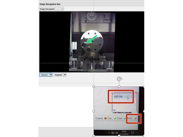 Select &quot;EHT&quot; and set it to &quot;EHT on&quot;.