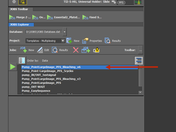Open the JOBS Explorer.