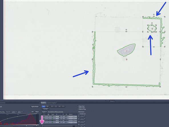 Adjust the display curve of the histogram for maximal contrast.