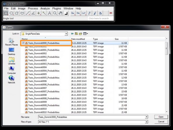 Select the first of your probability files.