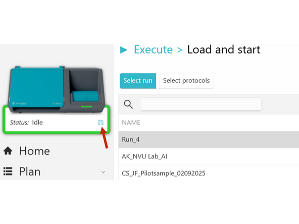 Close the pop-up. Preview images for completed protocols can be seen. Once the review of preview images is done, click UNLOAD.