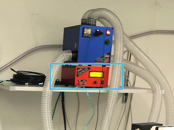 Switch ON the CO2 controller (the brick).