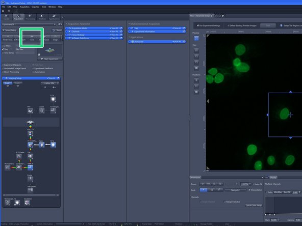 Add a drop of immersion oil onto the objective lense.