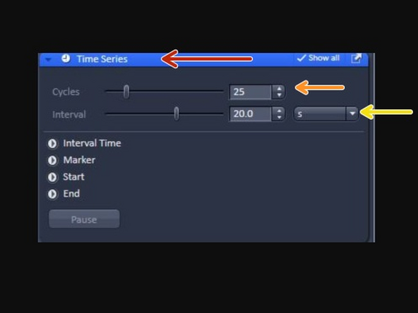 Open &quot;Time Series tab&quot;.