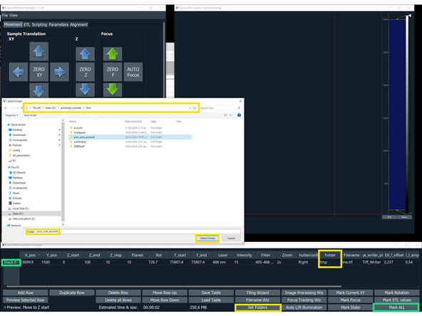 In the "mesoSPIM Acquisition Manager", click on "Stack 0", followed by "Mark ALL"